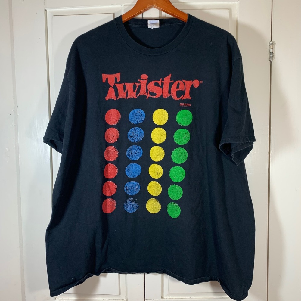 Twister Board Game Graphic‎ T-Shirt Mens 3XL Black Port & Co Cotton Retro